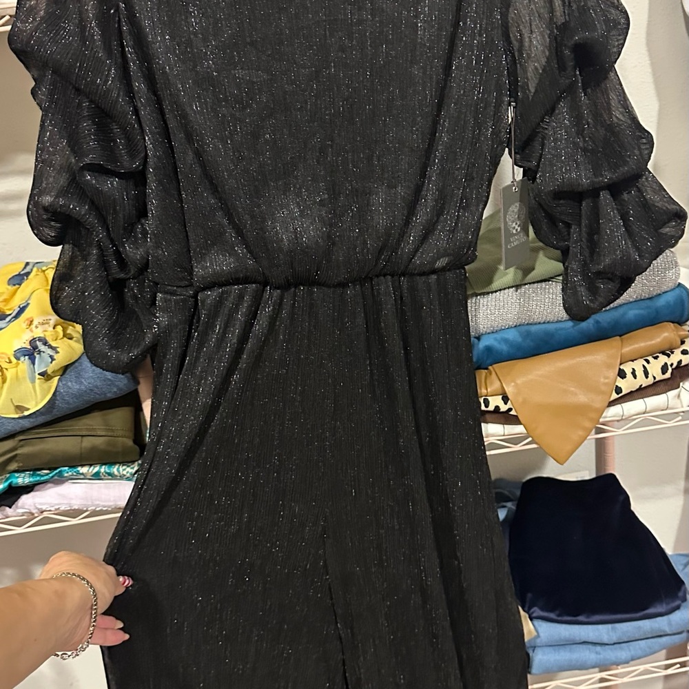 Vince Camuto Shimmering Black Jumpsuit